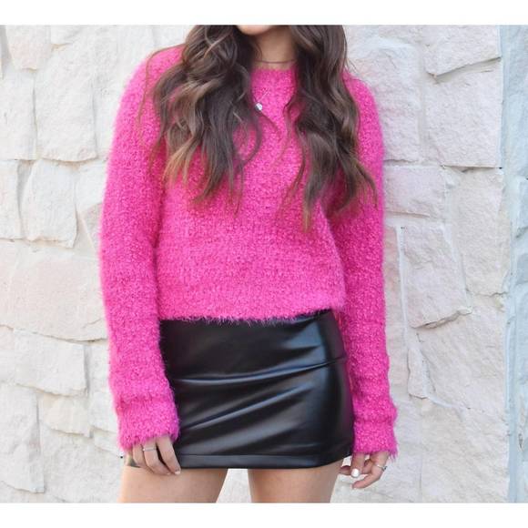Katie J NYC | Shirts & Tops | New Katie J Nyc Pammy Sweater In Shocking Pink | Poshmark